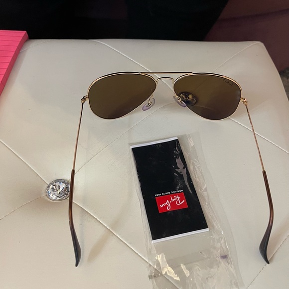 🍉SALE PRICE 🍉 Ray Ban Polarized Brown Aviator Classic B-15 Sunglasses - Picture 11 of 17